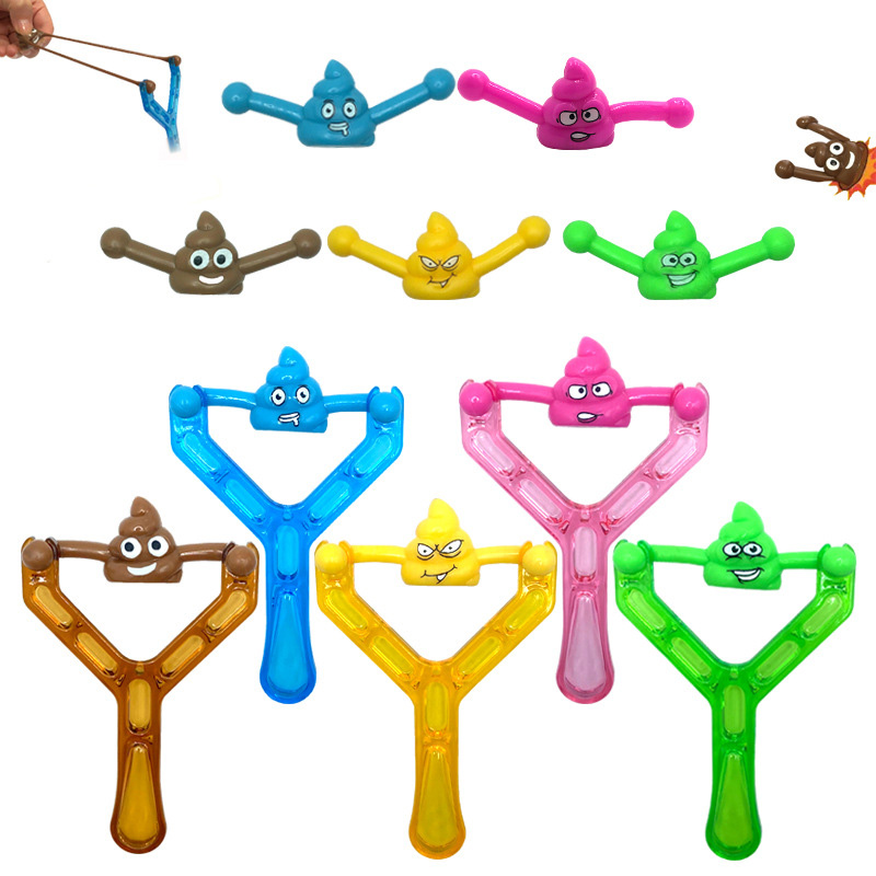 Kids Outdoor Climbing Frame - 3pcs Creative Funny Catapult Poop Slingshot