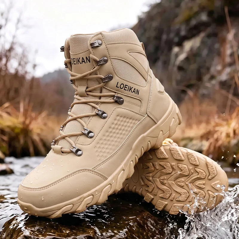 Children'S Outdoor - Men High‑cut Tactical Boots PU Mesh