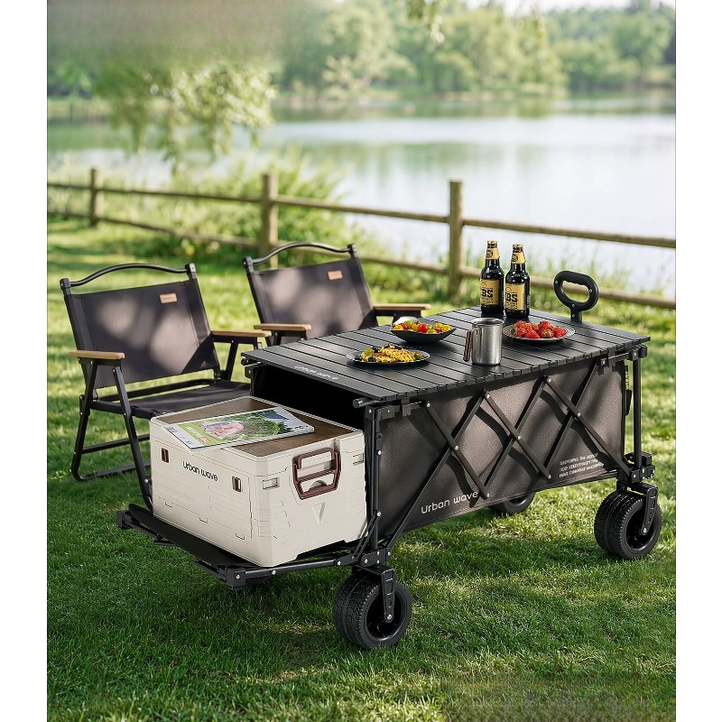 Kids Outdoor Wagon - Folding Camping Wagon Cart Outdoor Collapsible