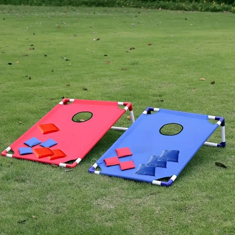 Kids Outdoor Wagon - Corn Hole Game Set Includes 2