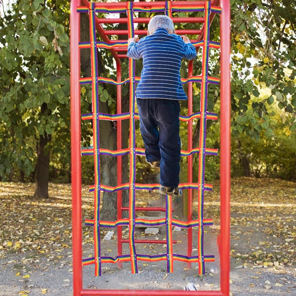 Kids Outdoor Climbing Frame - Crawling Net Playground Cargo Net 89