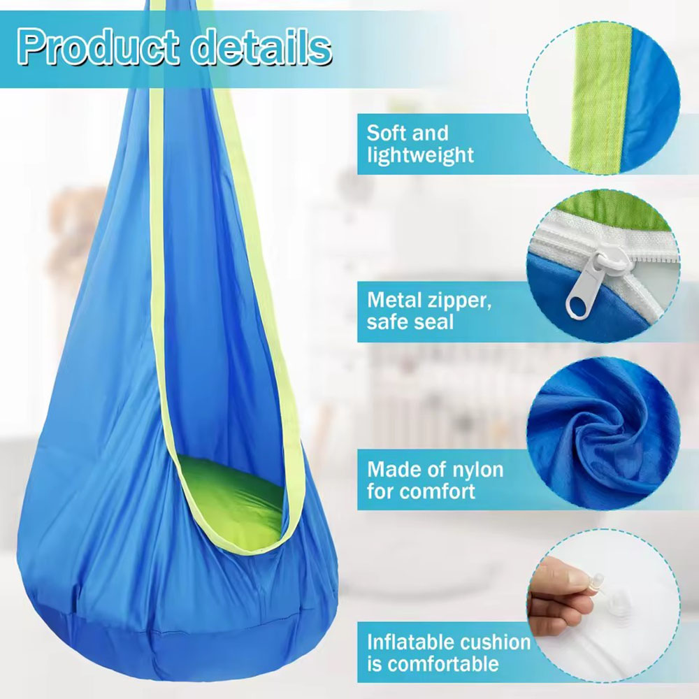Kids Pod Swing Seat Nylon Hang - Kids Outdoor Hammock Chair ulasan dan harga