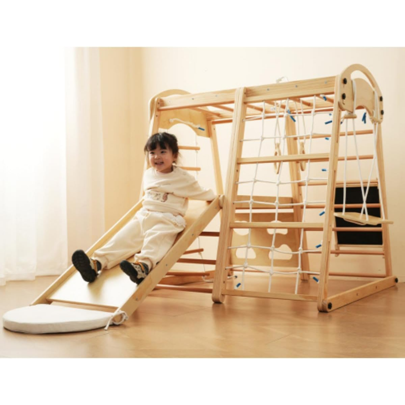 Wooden Indoor Slide Indoor Jun - Kids Outdoor Climbing Frame ulasan dan harga