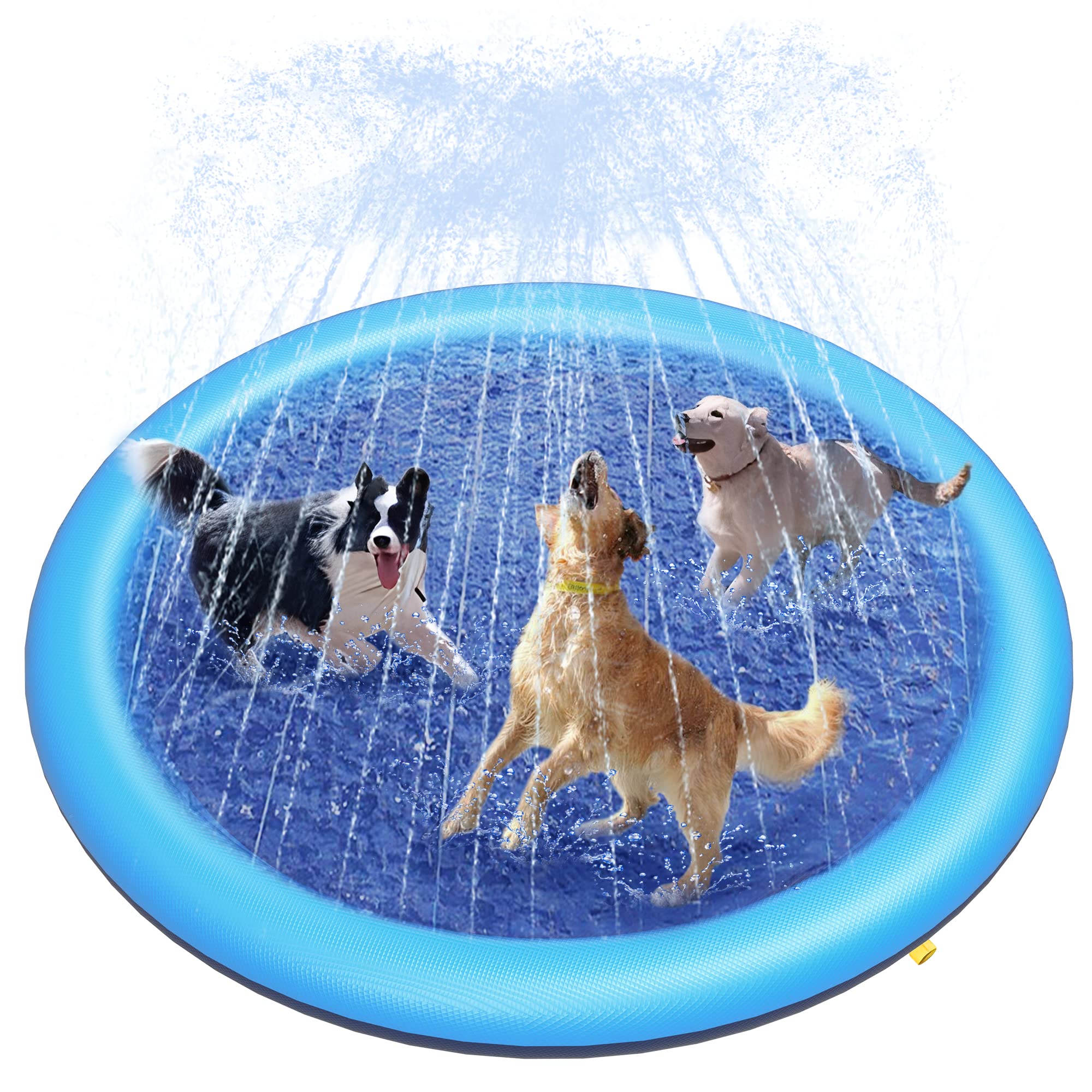Dog Splash Pad Thick Sprinkler - Slip Slide Water Mat ulasan dan harga