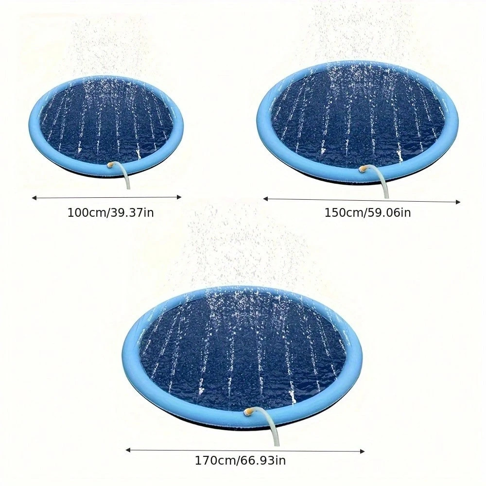 Dog Splash Pad Thick Sprinkler - Slip Slide Water Mat ulasan dan harga