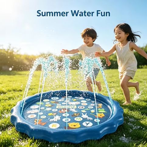 100/170cm Outdoor Kids Sprinkl - Slip Slide Water Mat ulasan dan harga