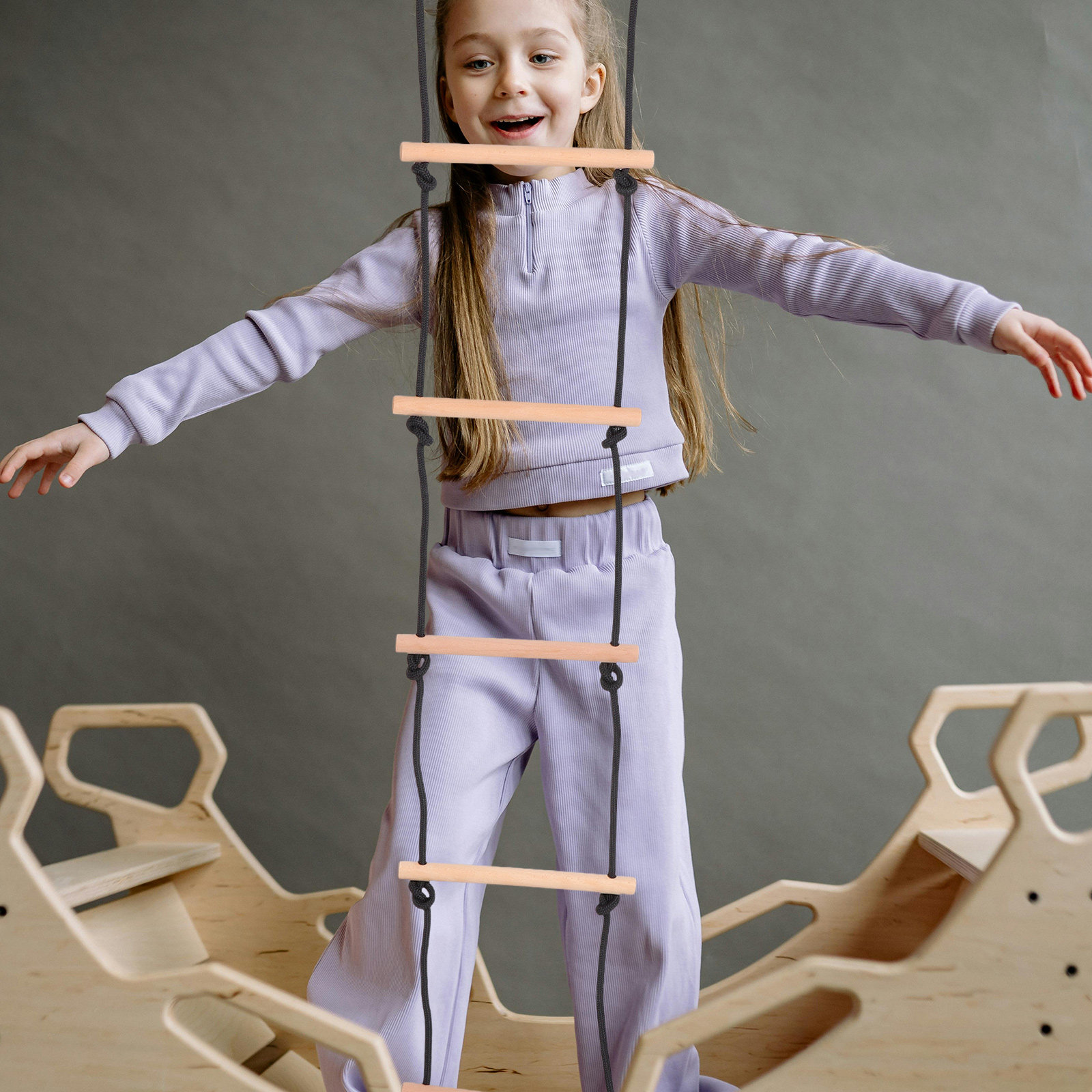 1Set Kids Climbing Rope Ladder - Kids Outdoor Climbing Frame ulasan dan harga