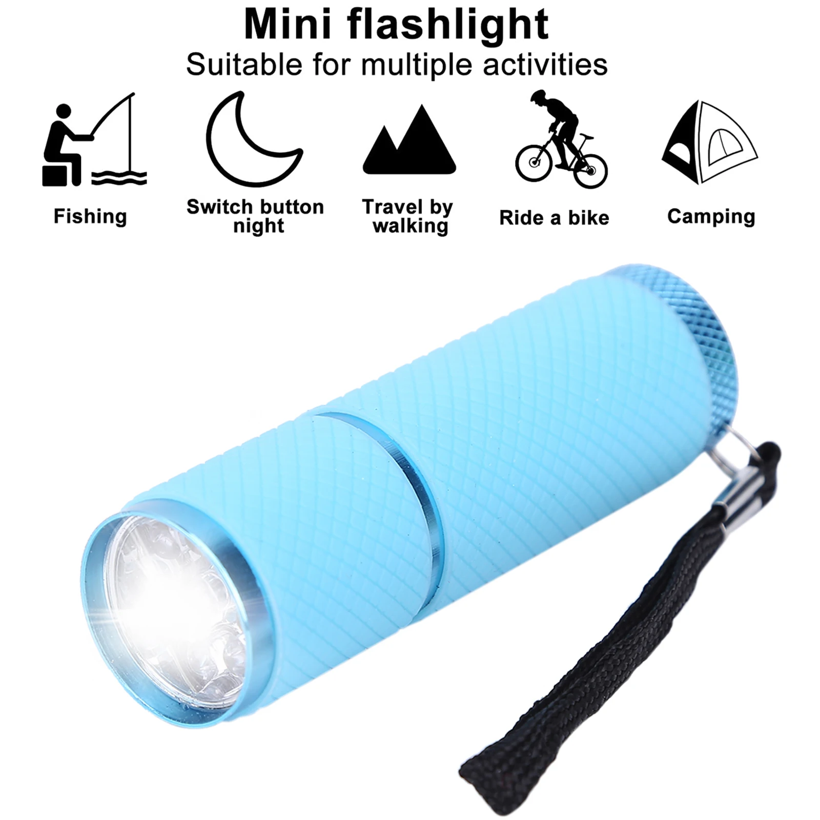 Mini Torch 9 LED Flashlight Fo - Kids Outdoor Movie Night ulasan dan harga
