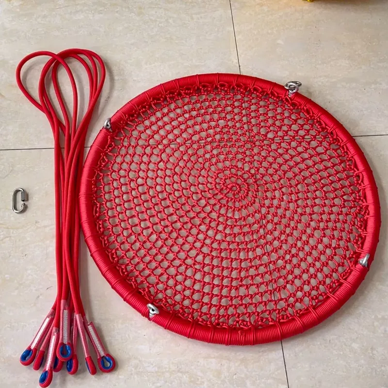 80/100cm Round Spider Web Rope - Kids Outdoor Nest Swing ulasan dan harga