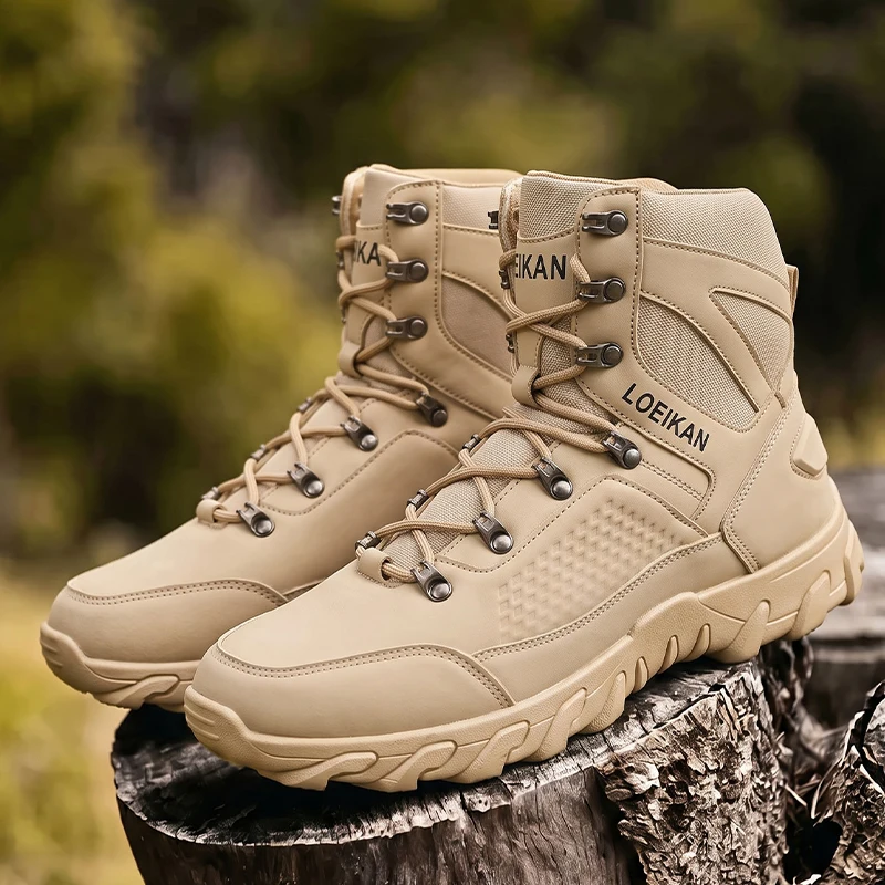 Men High‑cut Tactical Boots PU - Children'S Outdoor ulasan dan harga