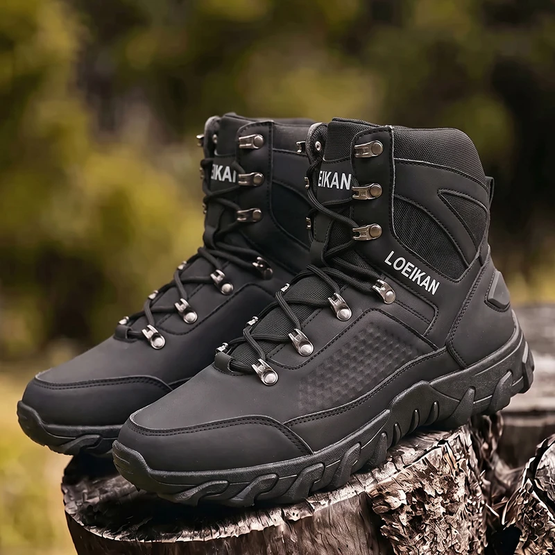 Men High‑cut Tactical Boots PU - Children'S Outdoor ulasan dan harga