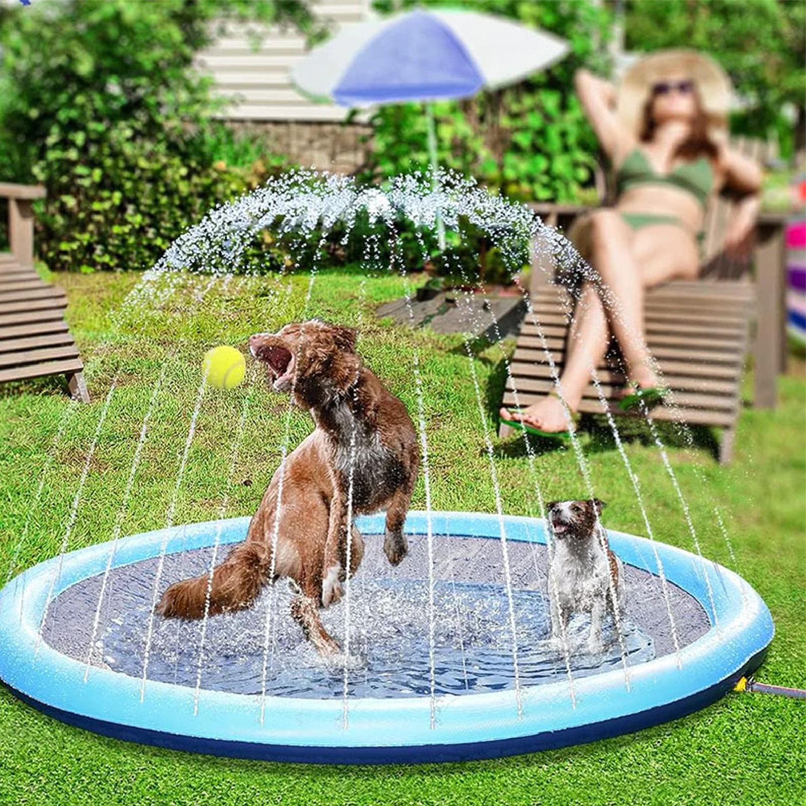 Dog Pad Thick Sprinkler Pool T - Slip Slide Water Mat ulasan dan harga