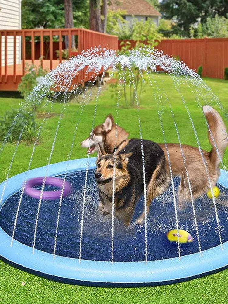 Dog Pad Thick Sprinkler Pool T - Slip Slide Water Mat ulasan dan harga
