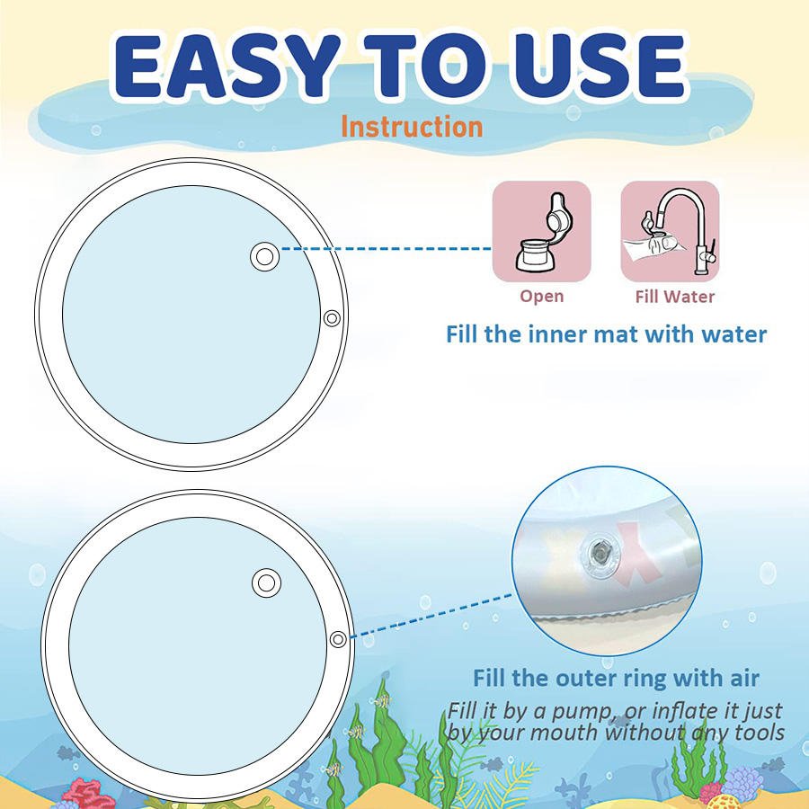 Water Sensory Play Mat Thicken - Slip Slide Water Mat ulasan dan harga