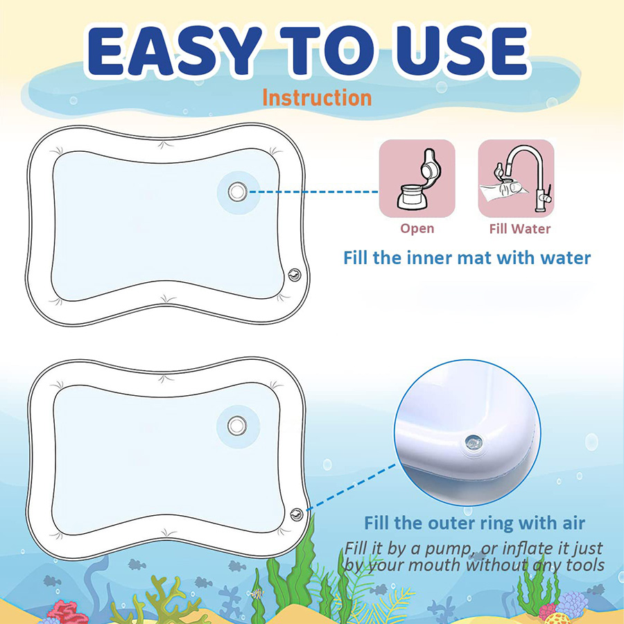 1pc Inflatable PVC Playing Mat - Slip Slide Water Mat ulasan dan harga