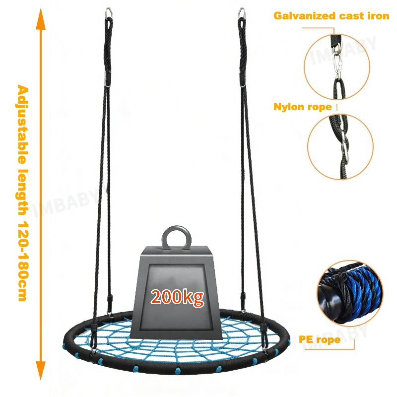 IMBABY Kids Round Net Nest Swi - Kids Outdoor Nest Swing ulasan dan harga