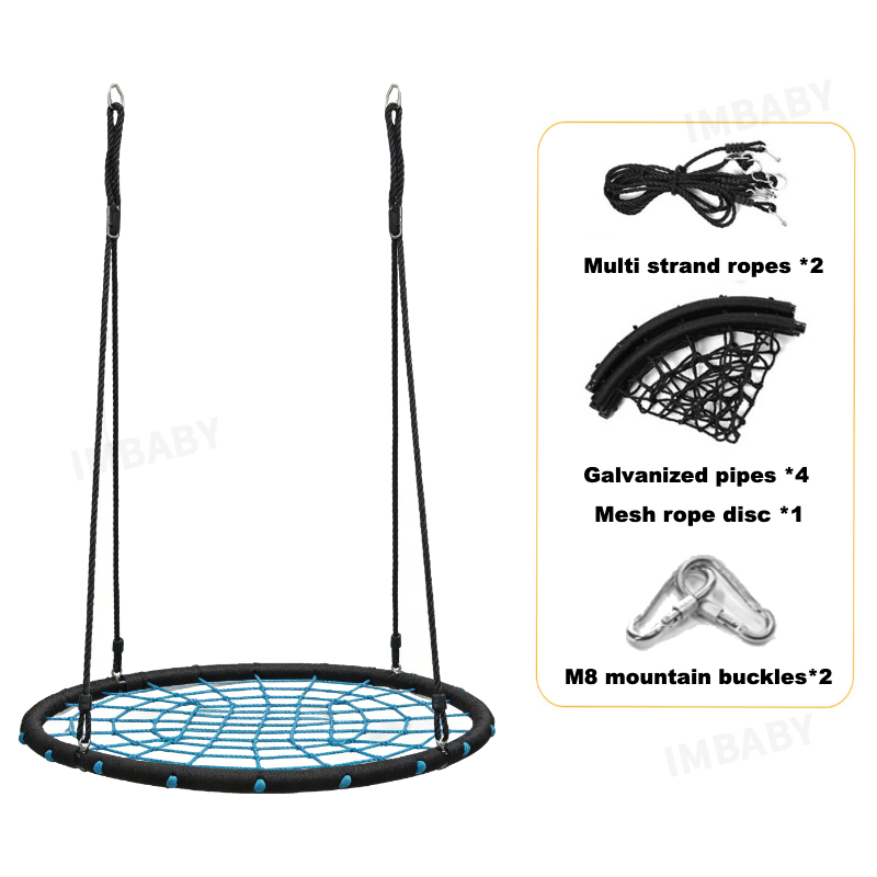 IMBABY Kids Round Net Nest Swi - Kids Outdoor Nest Swing ulasan dan harga
