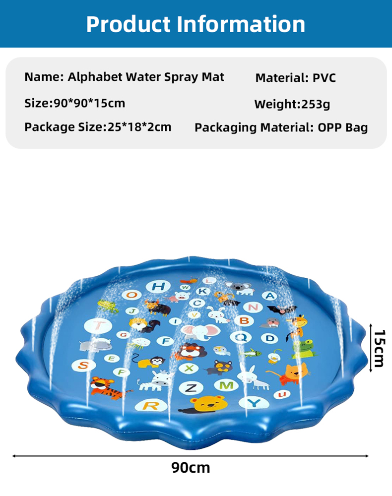 Alphabet Inflatable Water Spri - Slip Slide Water Mat ulasan dan harga