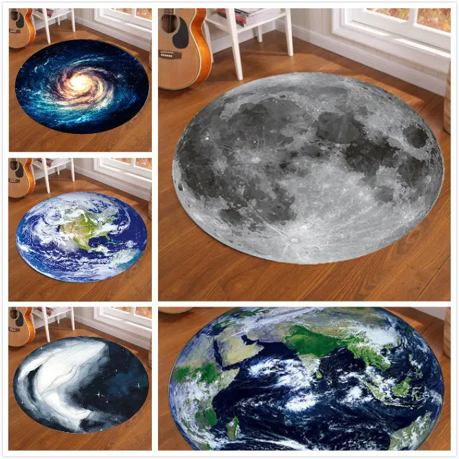 Galaxy Earth Moon Round Carpet - Kids Outdoor Wagon ulasan dan harga