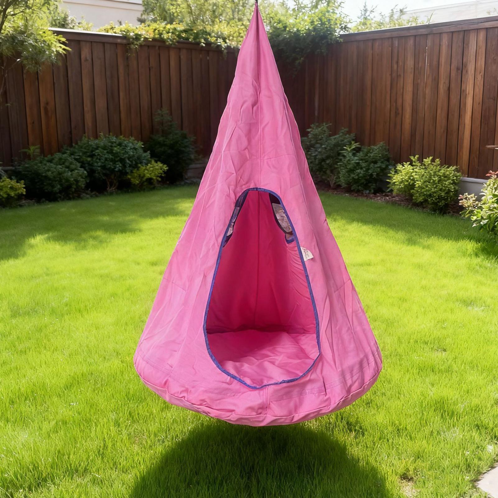 Kids Pod Swing Seat With Cushi - Kids Outdoor Nest Swing ulasan dan harga