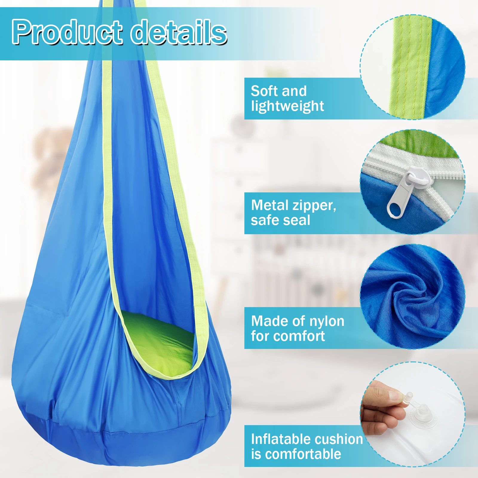 Chair Sensory Swing Chair Kids - Kids Outdoor Hammock Chair ulasan dan harga