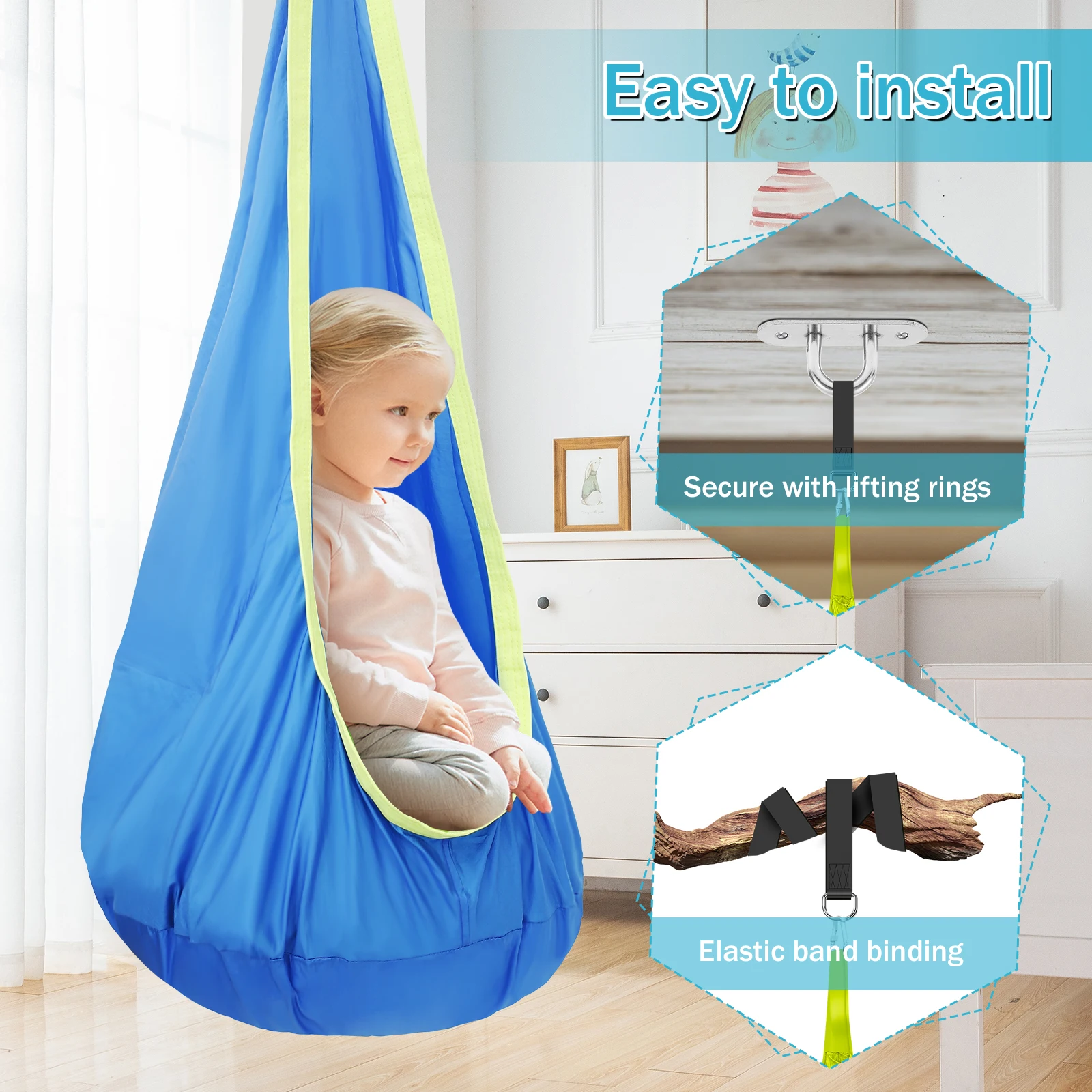 Chair Sensory Swing Chair Kids - Kids Outdoor Hammock Chair ulasan dan harga