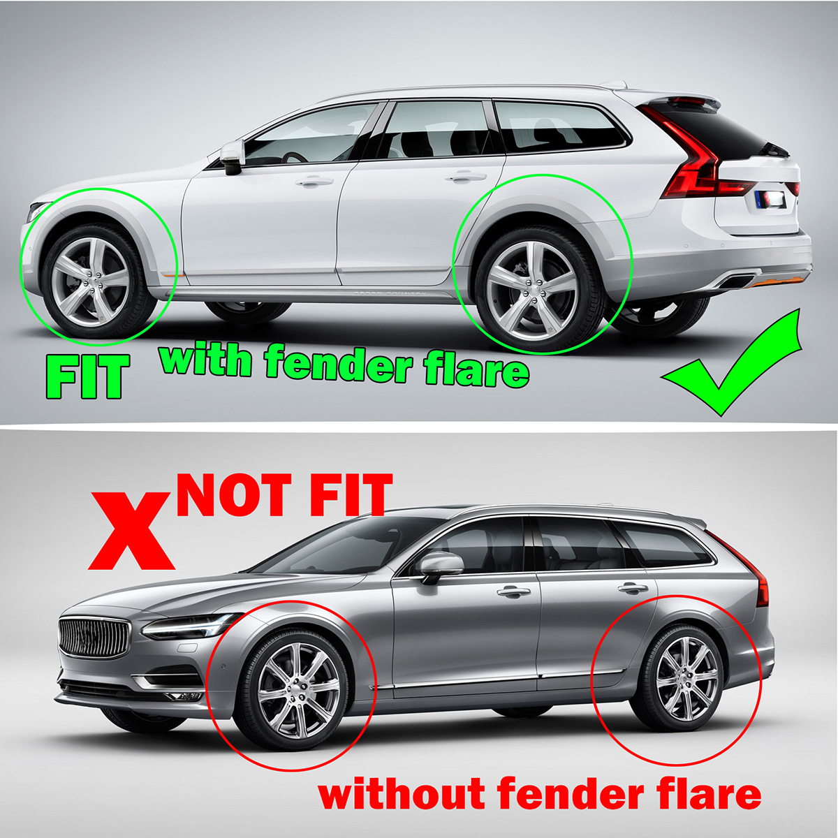 Set Mud Flaps For Volvo V90 CC - Muddy Puddle Suit ulasan dan harga