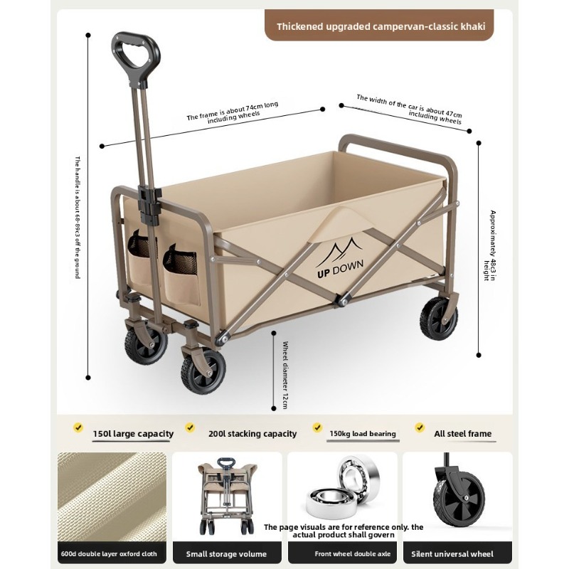 Foldable Camping Cart Kids Rec - Kids Outdoor Wagon ulasan dan harga