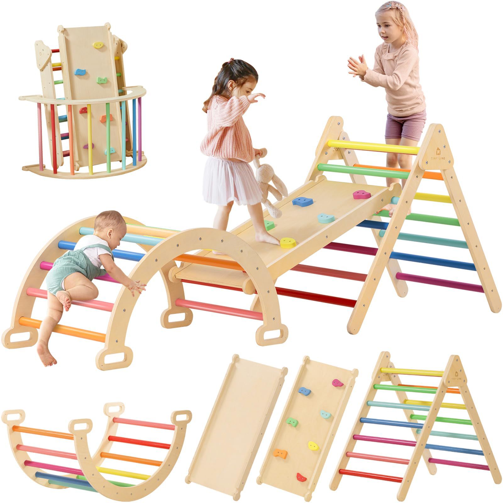 Solid Wood Versatile Climbing  - Kids Outdoor Climbing Frame ulasan dan harga