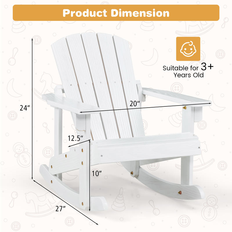 Outdoor Wooden Kid Adirondack  - Kids Outdoor Adirondack Chair ulasan dan harga