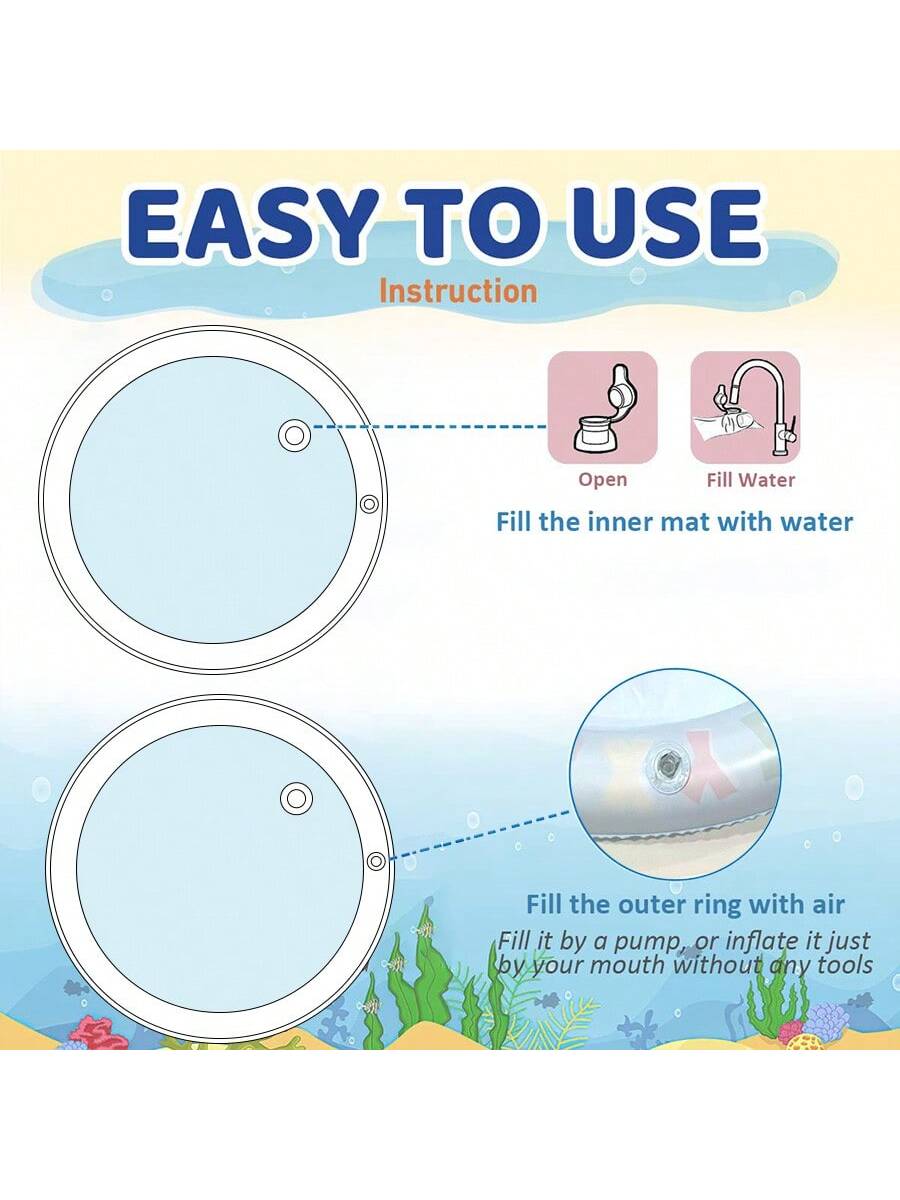 Baby Water Play Mat Inflatable - Slip Slide Water Mat ulasan dan harga