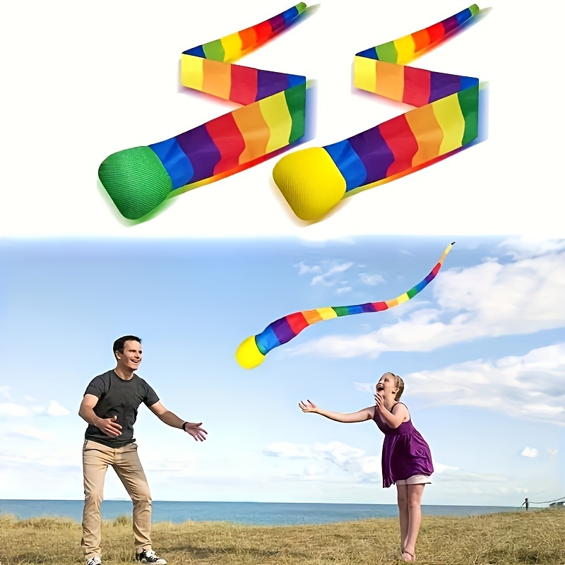 Rainbow Ribbon Throwing Ball K - Kids Outdoor Nature Play ulasan dan harga
