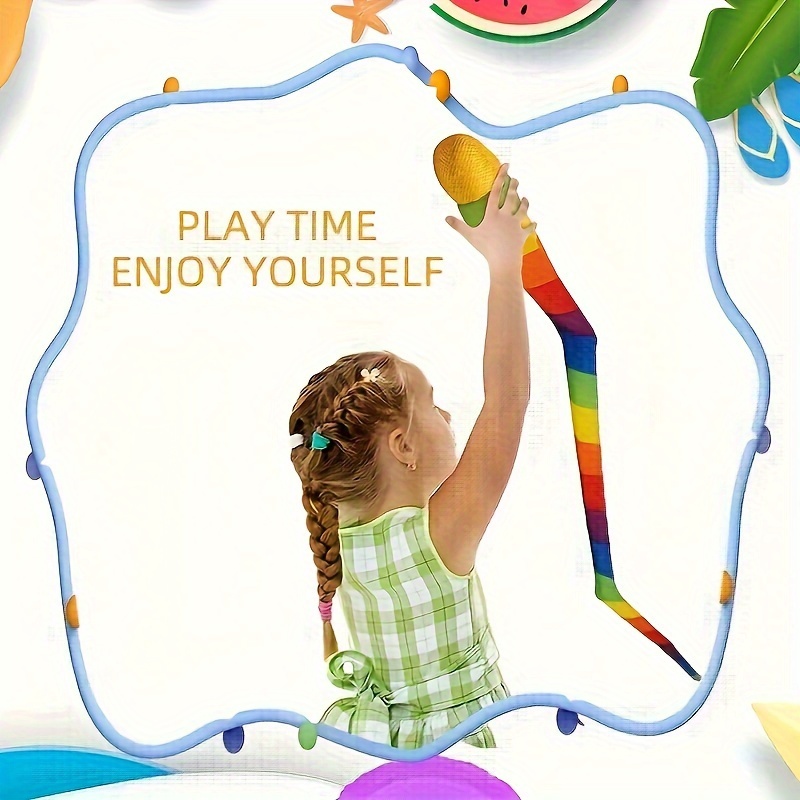 Rainbow Ribbon Throwing Ball K - Kids Outdoor Nature Play ulasan dan harga