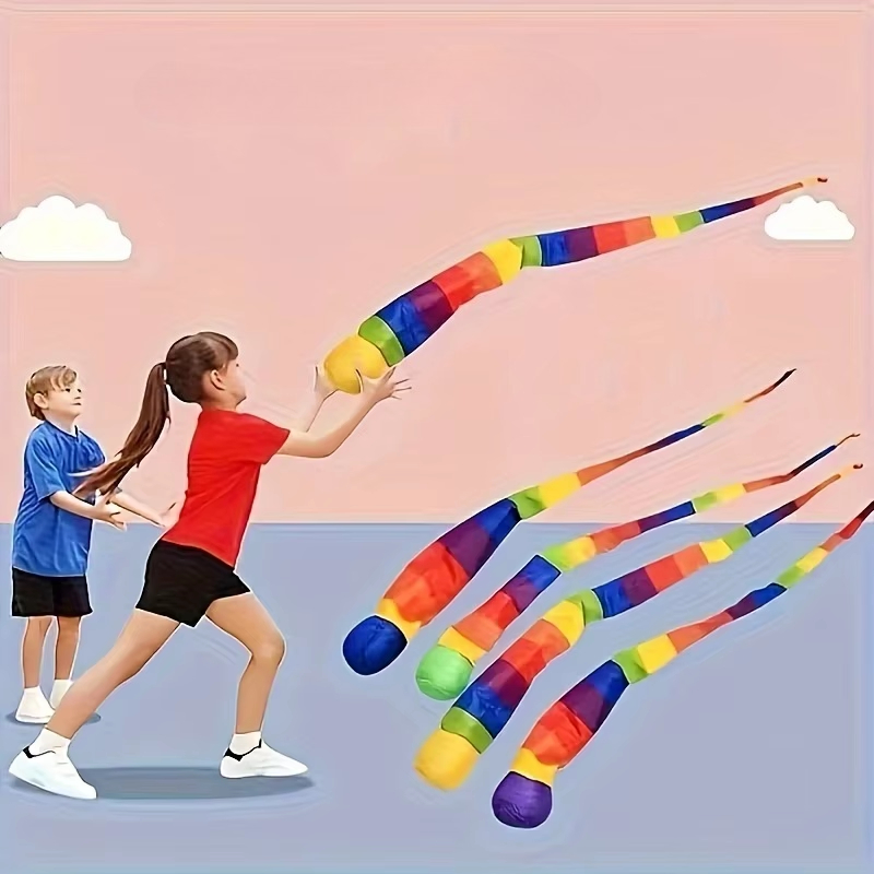 Rainbow Ribbon Throwing Ball K - Kids Outdoor Nature Play ulasan dan harga