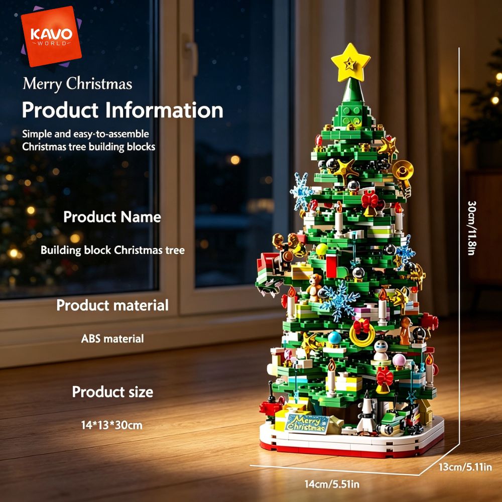KAVOWORLD 1024pcs Christmas Tr - Kids Outdoor Movie Night ulasan dan harga