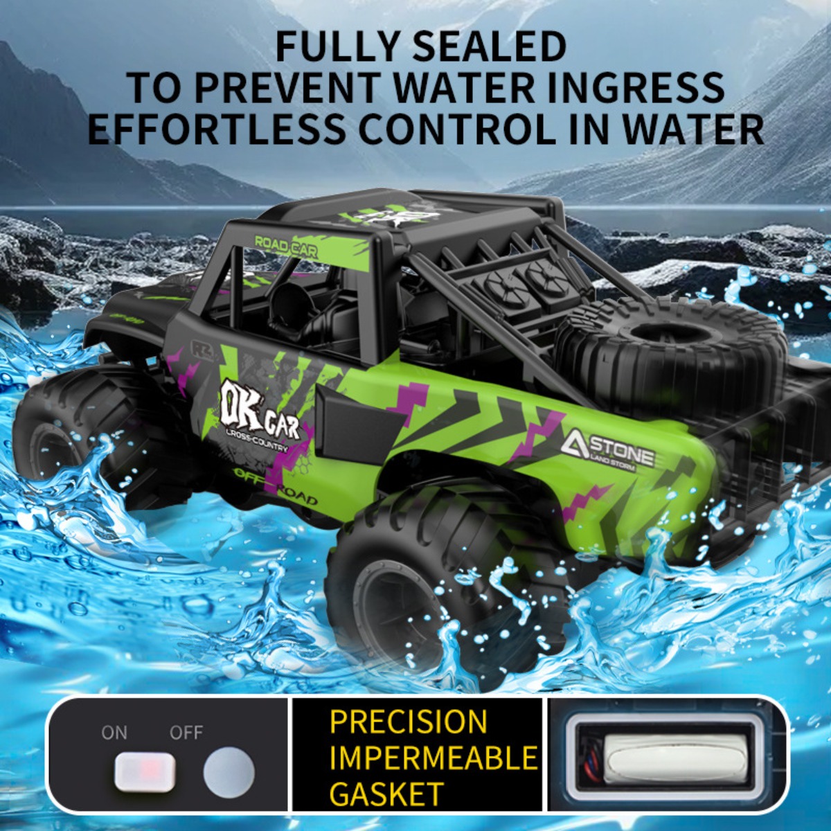 Amphibious RC Car 4WD Off-Road - Kids Outdoor Dirt Toys ulasan dan harga